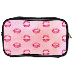 Watercolor Kisses Patterns Toiletries Bags by TastefulDesigns