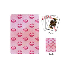 Watercolor Kisses Patterns Playing Cards (mini)  by TastefulDesigns