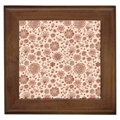 Retro Sketchy Floral Patterns Framed Tiles by TastefulDesigns