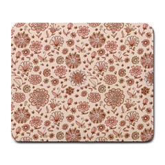 Retro Sketchy Floral Patterns Large Mousepads by TastefulDesigns