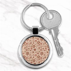 Retro Sketchy Floral Patterns Key Chains (round)  by TastefulDesigns