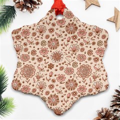 Retro Sketchy Floral Patterns Ornament (snowflake) by TastefulDesigns