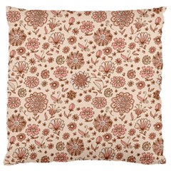 Retro Sketchy Floral Patterns Large Cushion Case (two Sides) by TastefulDesigns