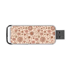 Retro Sketchy Floral Patterns Portable Usb Flash (one Side) by TastefulDesigns