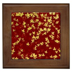 Background Design Leaves Pattern Framed Tiles by Simbadda