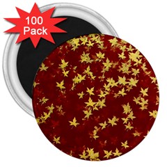 Background Design Leaves Pattern 3  Magnets (100 Pack) by Simbadda