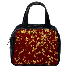 Background Design Leaves Pattern Classic Handbags (one Side) by Simbadda