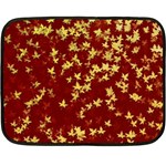 Background Design Leaves Pattern Double Sided Fleece Blanket (Mini)  35 x27  Blanket Front