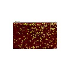 Background Design Leaves Pattern Cosmetic Bag (small)  by Simbadda