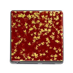 Background Design Leaves Pattern Memory Card Reader (square) by Simbadda