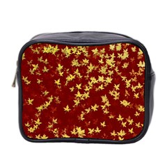 Background Design Leaves Pattern Mini Toiletries Bag 2-side by Simbadda