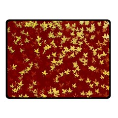 Background Design Leaves Pattern Double Sided Fleece Blanket (small)  by Simbadda