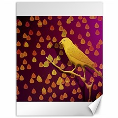 Bird Design Wall Golden Color Canvas 36  X 48   by Simbadda