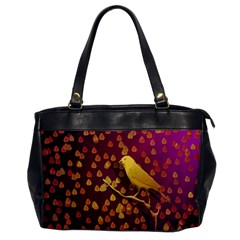 Bird Design Wall Golden Color Office Handbags by Simbadda