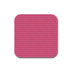 Background Letters Decoration Rubber Square Coaster (4 Pack)  by Simbadda