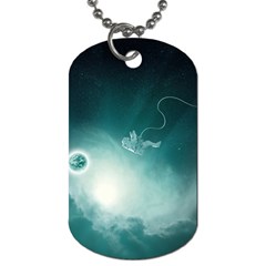 Astronaut Space Travel Gravity Dog Tag (two Sides) by Simbadda