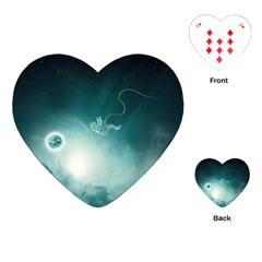 Astronaut Space Travel Gravity Playing Cards (heart) 