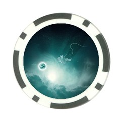 Astronaut Space Travel Gravity Poker Chip Card Guard by Simbadda