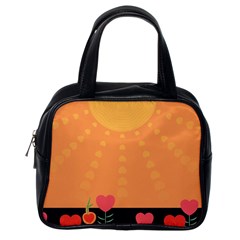 Love Heart Valentine Sun Flowers Classic Handbags (one Side) by Simbadda