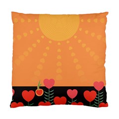 Love Heart Valentine Sun Flowers Standard Cushion Case (one Side) by Simbadda