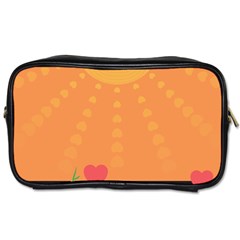 Love Heart Valentine Sun Flowers Toiletries Bags 2-side by Simbadda