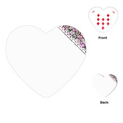 Floral Ornament Baby Girl Design Playing Cards (heart)  by Simbadda