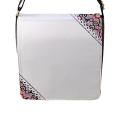 Floral Ornament Baby Girl Design Flap Messenger Bag (l)  by Simbadda