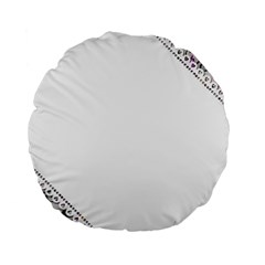 Floral Ornament Baby Girl Design Standard 15  Premium Flano Round Cushions