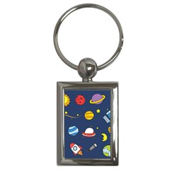 Space Background Design Key Chains (rectangle)  by Simbadda