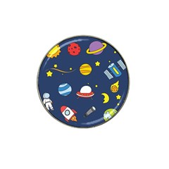 Space Background Design Hat Clip Ball Marker (4 Pack) by Simbadda