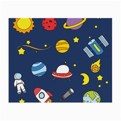 Space Background Design Small Glasses Cloth by Simbadda