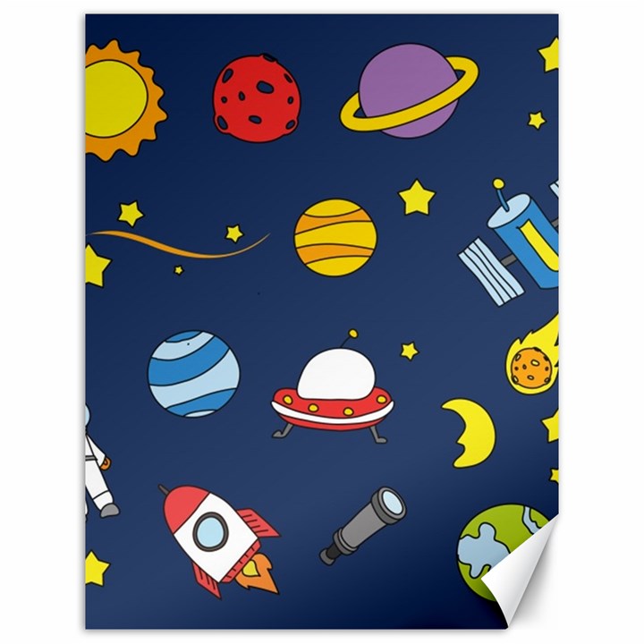 Space Background Design Canvas 12  x 16  