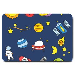 Space Background Design Large Doormat  by Simbadda