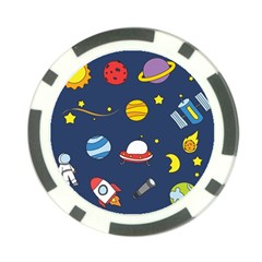 Space Background Design Poker Chip Card Guard by Simbadda