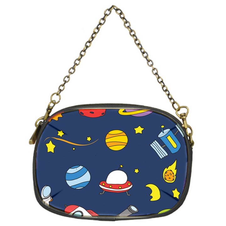 Space Background Design Chain Purses (One Side) 