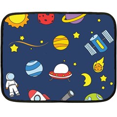 Space Background Design Double Sided Fleece Blanket (mini)  by Simbadda