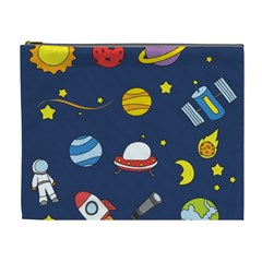 Space Background Design Cosmetic Bag (xl) by Simbadda