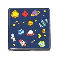 Space Background Design Memory Card Reader (square) by Simbadda