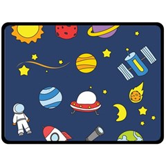 Space Background Design Fleece Blanket (large)  by Simbadda