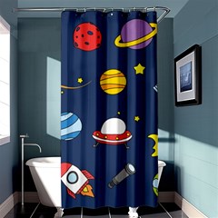 Space Background Design Shower Curtain 36  X 72  (stall)  by Simbadda