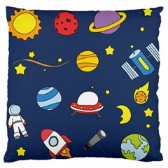 Space Background Design Large Cushion Case (two Sides) by Simbadda