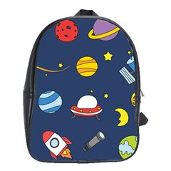 Space Background Design School Bags (xl)  by Simbadda