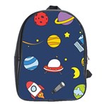 Space Background Design School Bags (XL)  Front