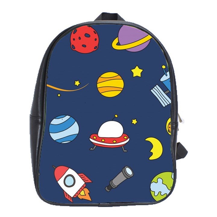 Space Background Design School Bags (XL) 