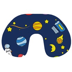 Space Background Design Travel Neck Pillows by Simbadda