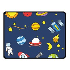 Space Background Design Double Sided Fleece Blanket (small)  by Simbadda