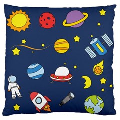 Space Background Design Standard Flano Cushion Case (two Sides) by Simbadda