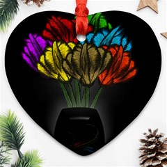 Flowers Painting Still Life Plant Ornament (heart) by Simbadda