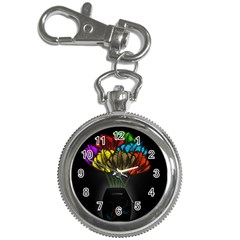 Flowers Painting Still Life Plant Key Chain Watches by Simbadda