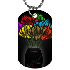 Flowers Painting Still Life Plant Dog Tag (one Side) by Simbadda